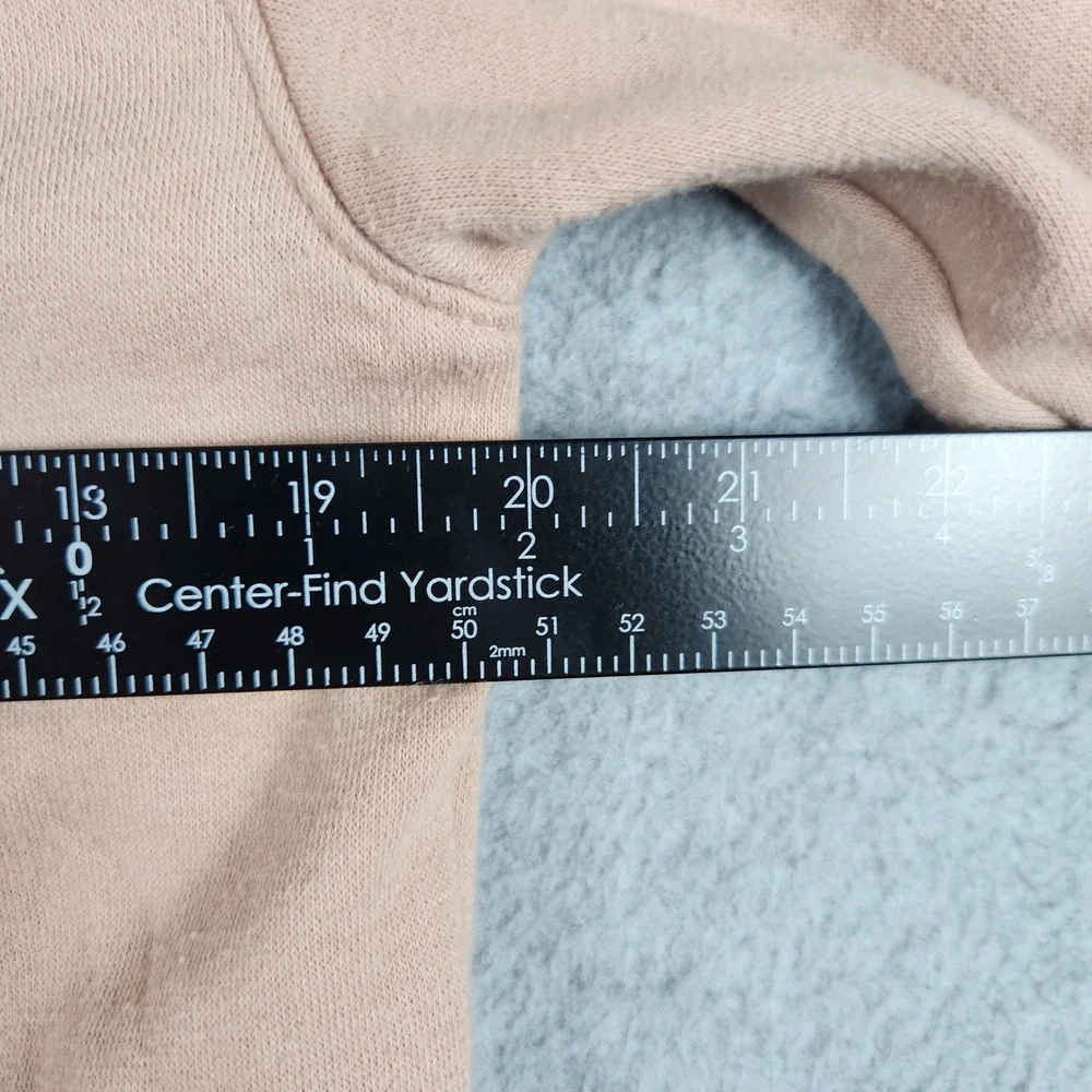 Wild Fable Cropped Hoodie Women XS Tan Cotton Fleece Lined Relaxed Fit Pullover - Picture 3 of 8